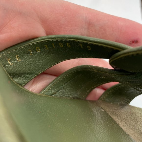🌷❤️🔥SPRING SALE 🔥 FINAL PRICE🌷Saint Laurent Tribute Green Khaki Sandals 39 - Picture 5 of 10